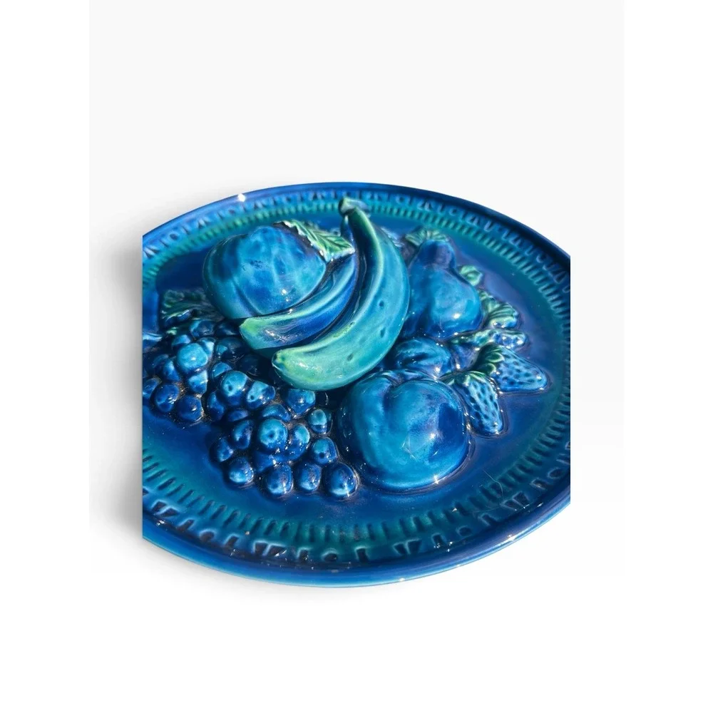 Vintage Inarco Mood Indigo E2432 3D Fruit Wall Plaque 10
